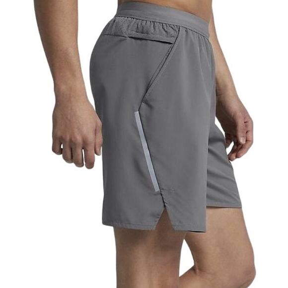 Nike Flex Stride 7" Lined Running Shorts Pull On Reflective Trim Gray Medium - Picture 1 of 7